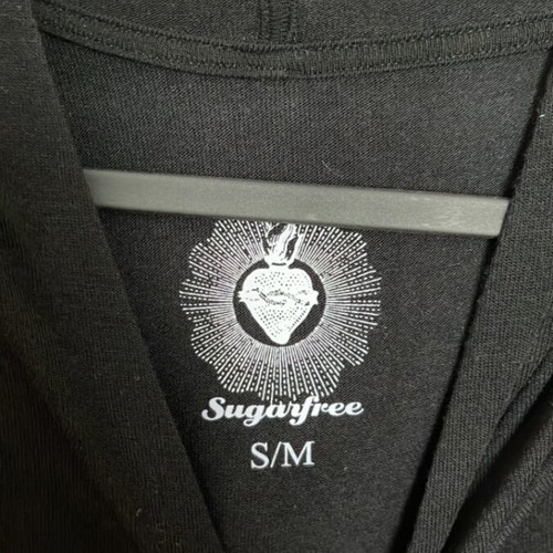 Sugar Free black blouse with back details new