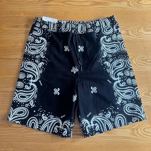 Zara shorts black with white paisley L new
