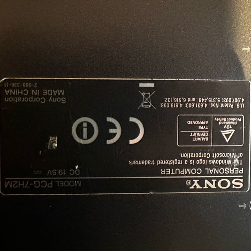 Sony Vaio FE11S laptop used with 2GB memory, HDD, Windows XP