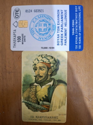 Makrygiannis Phone Card used Φ124 1994