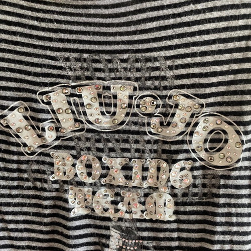 Liu Jo striped T-shirt with decorative details Large