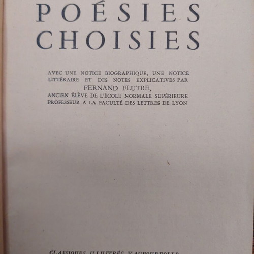 Alfred de Vigny Poésies Choisies book used, French