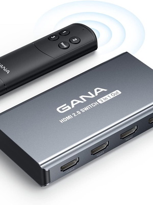 GANA HDMI Switch 3-in-1 Out new, 4K@60Hz with remote control