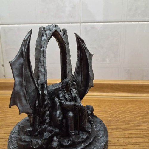 Ozzy Osbourne 3D printed statue, handmade painted