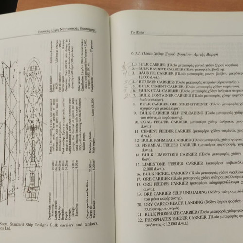 Basic Principles of Maritime Science book used, Greek