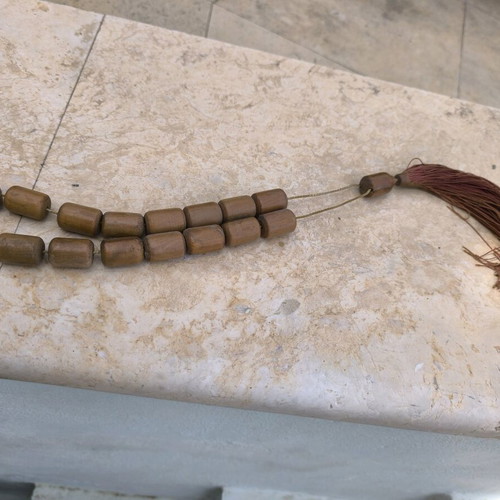 Worry beads used, wooden