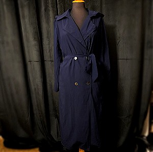 Καινούργιο φόρεμα maxi navy blue O/S μακρύ μανίκι κρουαζέ
