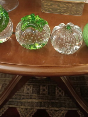 Decorative glass fruit composition like new, hand-blown