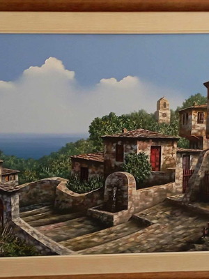 Oil painting Periklis Dimas 90x120 new, signed