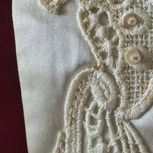 Handmade women's ties, pearl necklace tie and satin lace tie