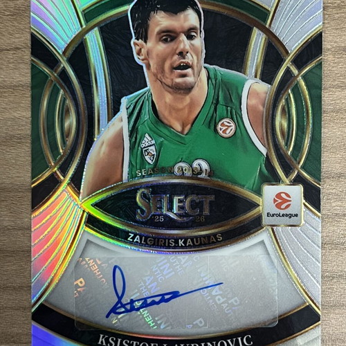 2025-26 Panini Select Euroleague Basketball Ksistof Lavrinovic Autograph Card like new