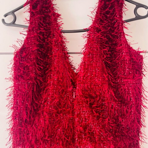 Mind Matter red one-piece jumpsuit like new, size S