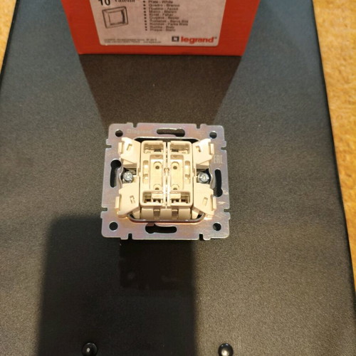 Legrand switches new, 1 double button, 2 single button