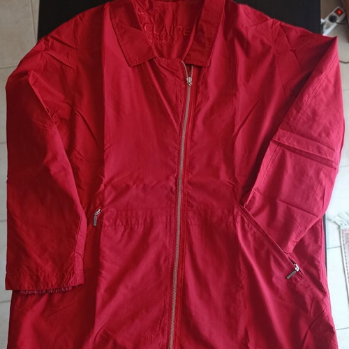 Claire Katrania women's trench coat used, red, size XL