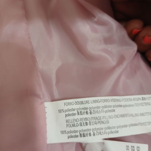 Bershka women's pink jacket new, size L, 100% polyester