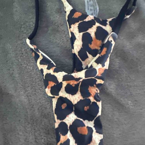 Shein swimsuit new, black and brown, string back, size L