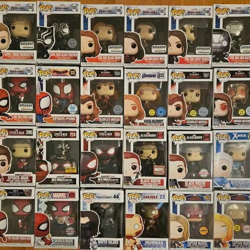 Marvel and DC Universe Funko Pop figures