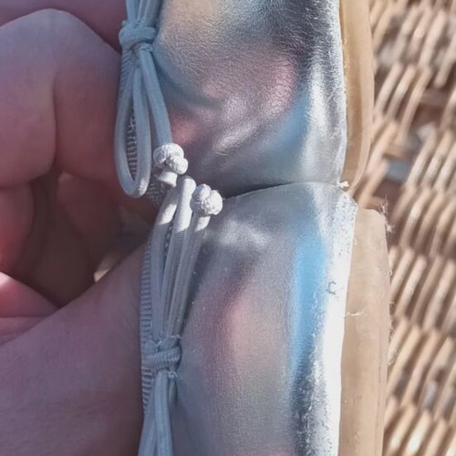 H&M Silver Ballerinas Size 31 Like New