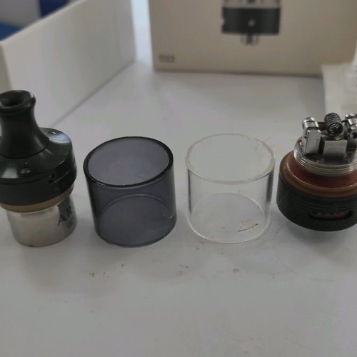 Ares 2 RTA 22mm used, black with transparent tank