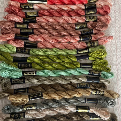 Cotton pearl threads new, pack of 20