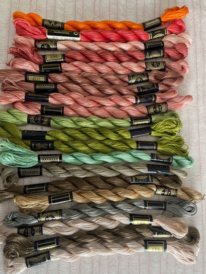 Cotton pearl threads new, pack of 20