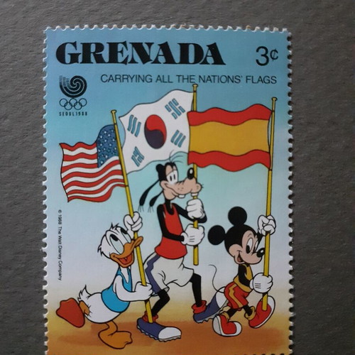 Grenada Walt Disney Summer Olympic Games Seoul '88 stamp set, 6 pcs