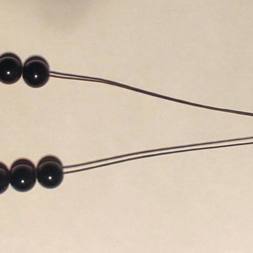 Komboloi with 17 obsidian beads like new