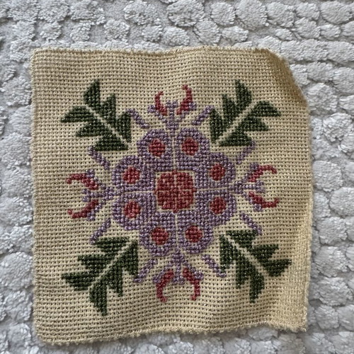 Embroidered coasters set of 2 with traditional floral design, like new