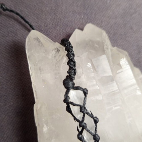 Handmade bracelet with selenite energy crystal new, white