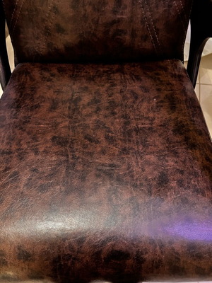 Rocking armchair brown leatherette like new