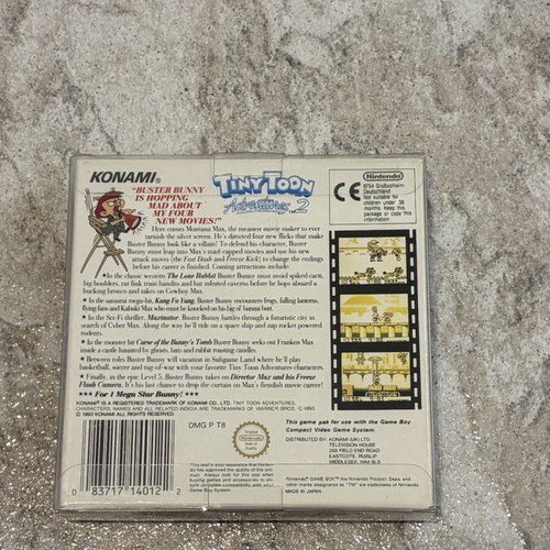 Tiny Toon Adventures 2 Montana's Movie Madness Game Boy PAL пълно в кутия като ново