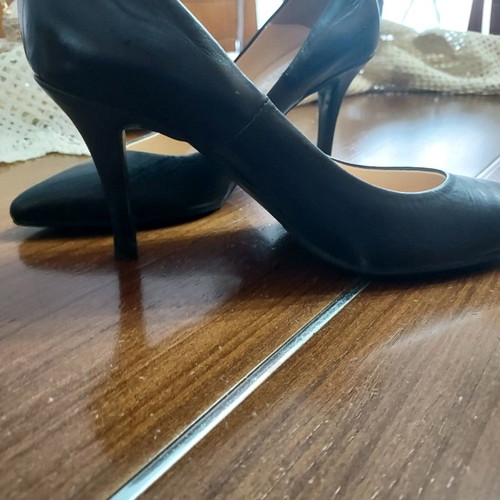Leather pumps used, black, size 39