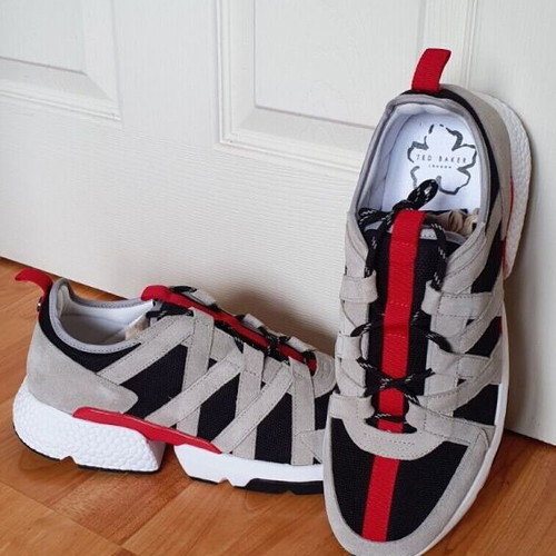 Ted Baker Athletic Lace Up Sneakers London like new, size 44, grey-red-blue