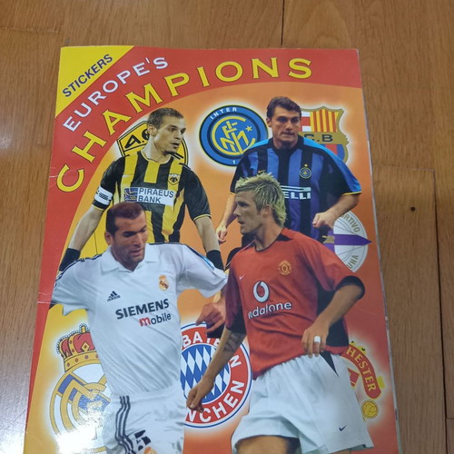 Sticker album "Europe's Champions" like new, nearly complete