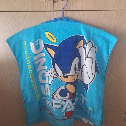 Sonic Kids Poncho New for Pool and Beach