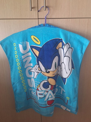 Sonic Kids Poncho New for Pool and Beach