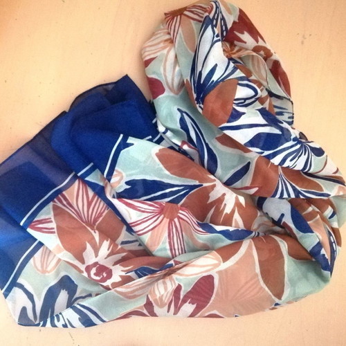 Scarf large used like new, 90x190cm, multicolor