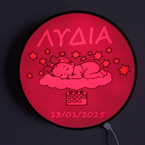 Personalized LED Baby Birth Light New