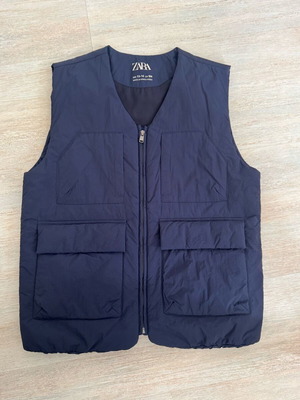 Zara utility vest blue size 13-14 years XS like new