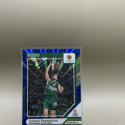 Ioannis Papapetrou Blue Laser card used, Donruss EuroLeague 2024-25