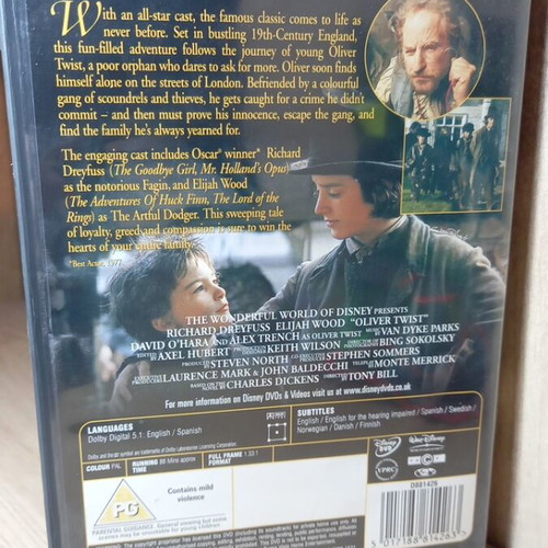 Oliver Twist DVD like new with English subtitles