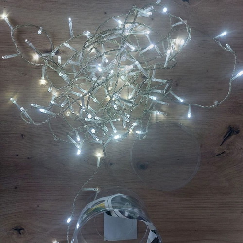 180 LED Cool White Lights with Controller and Adaptor like new