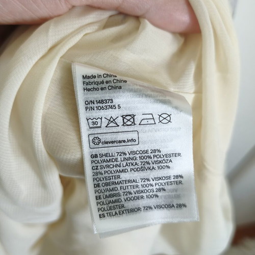 H&M Maxi Floral Skirt with Viscose Size M new, pastel yellow beige