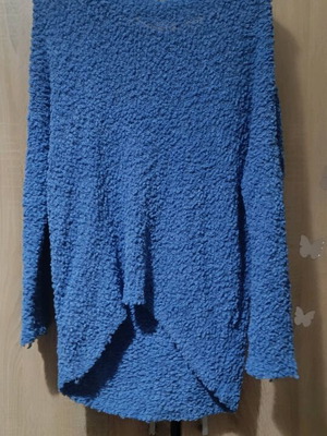 Women's sweater like new, blue, size S/M, long and elastic
