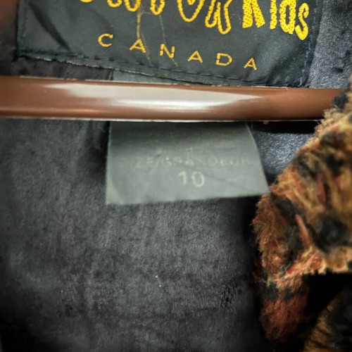 Fur coat used, multicolored, size M