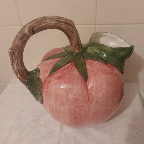 Handmade faience jug hand-painted