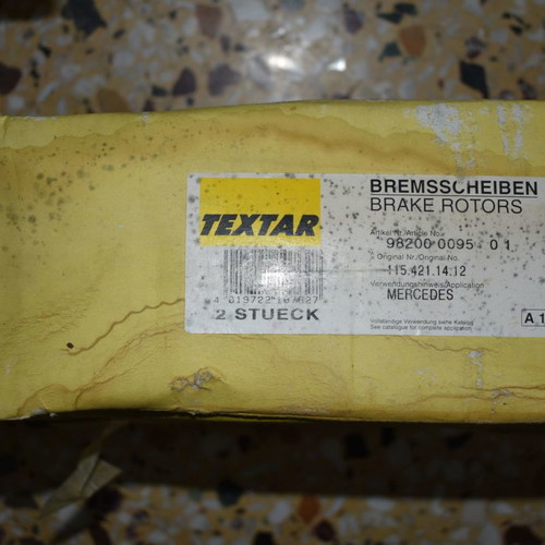 Textar brake discs for Mercedes W 123 front 278 mm new