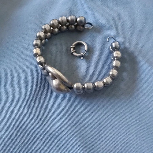 Folli Follie bracelet women's silver wide used with clasp repair needed