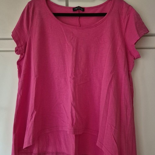 Cotton blouse fuchsia like new, size XXL