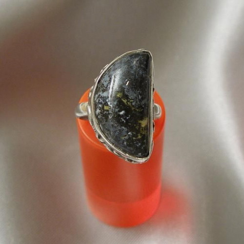 Jaspis Mineral Ring in 925 Silver New